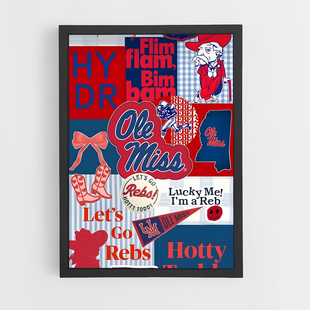 Poster Ole de miss – affiche Baseball (vue 2)